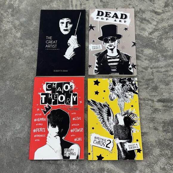 Robert M Drake Poetry Book Bundle Of 4 Chaos Theory Dead Pop Art Great Artist - Picture 2 of 9